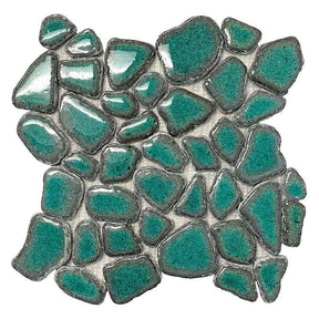 Pele Glazed Pebbles Series - Teal Tide