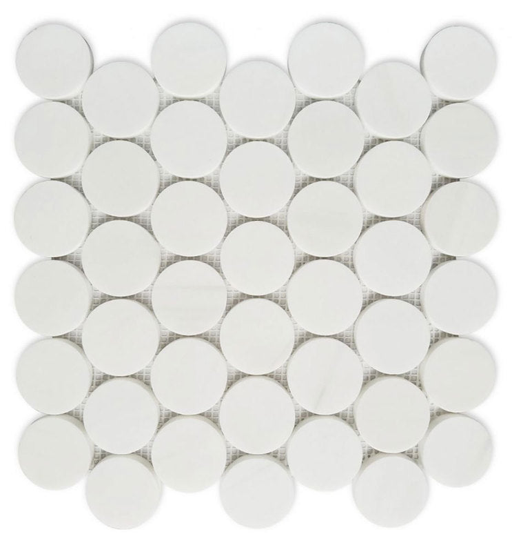 Mosaics Marble Penny Large - White 2x2