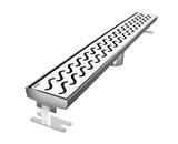 Quartz Linear Shower Drain Hawaii - Polished Chrome