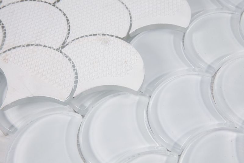Mosaic Glass Tile - White