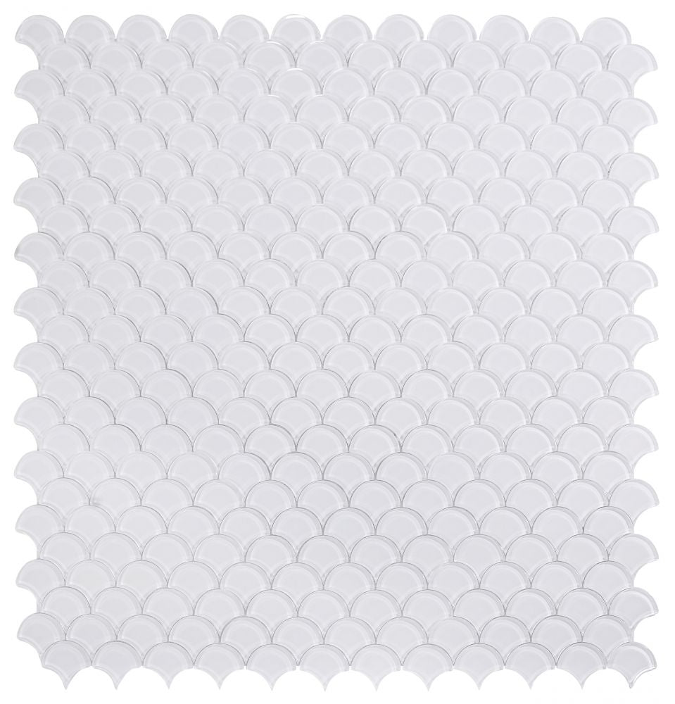 Mosaic Glass Tile - White