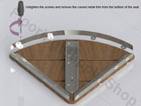 Invisia Bamboo Corner Shower Seat Brushed Stainless