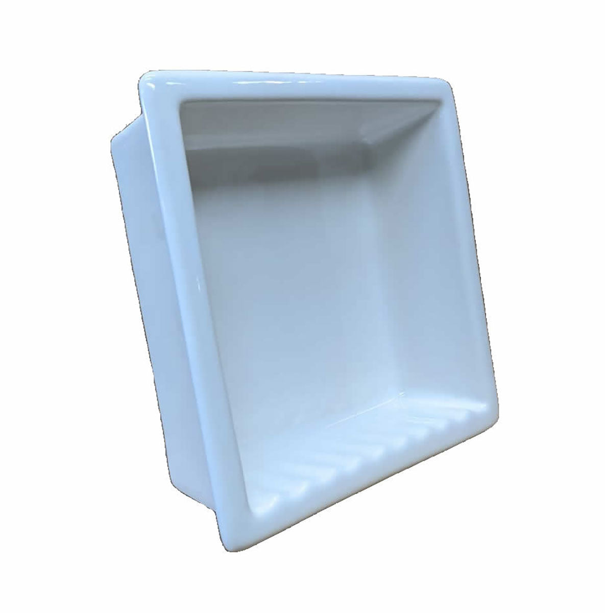 Recessed Shampoo Square Porcelain White Glossy
