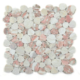 Marble Pebbles Mosaics Heart Shape - Rose Garden
