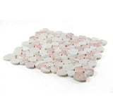 Marble Pebbles Mosaics Heart Shape - Rose Garden