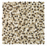 Marble Pebbles Mosaics Heart Shape - Amber