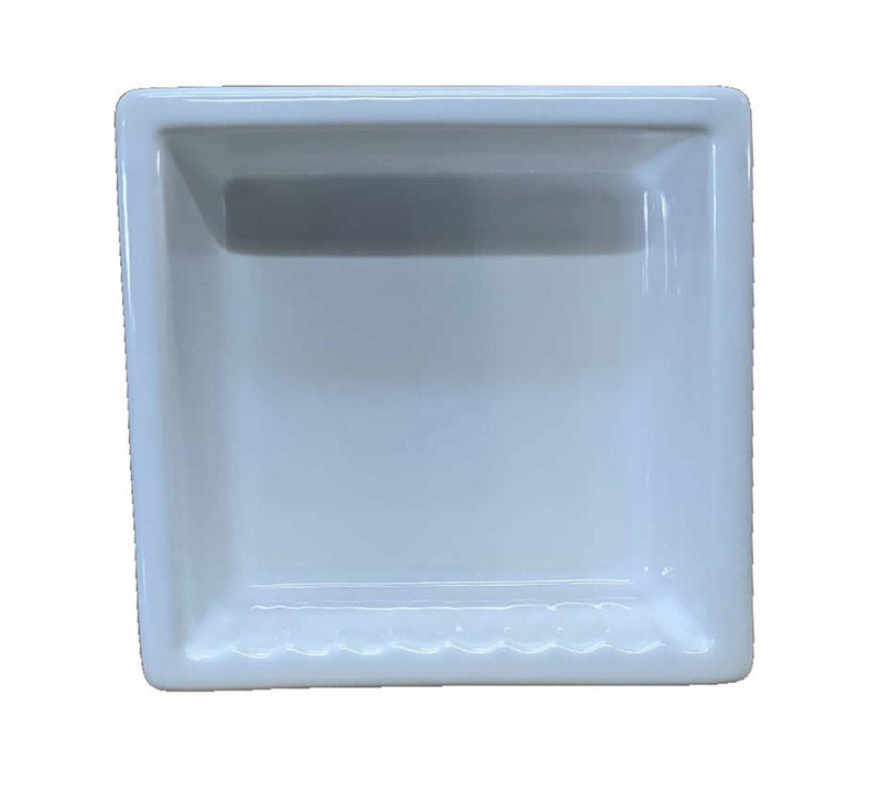 Recessed Shampoo Square Porcelain White Glossy