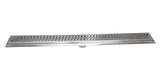 SereneDrains Linear Shower Drain Ocean Wave - Brushed 35