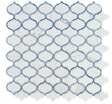 Arabesque Shape Italian Calacatta Marble - Sapphire