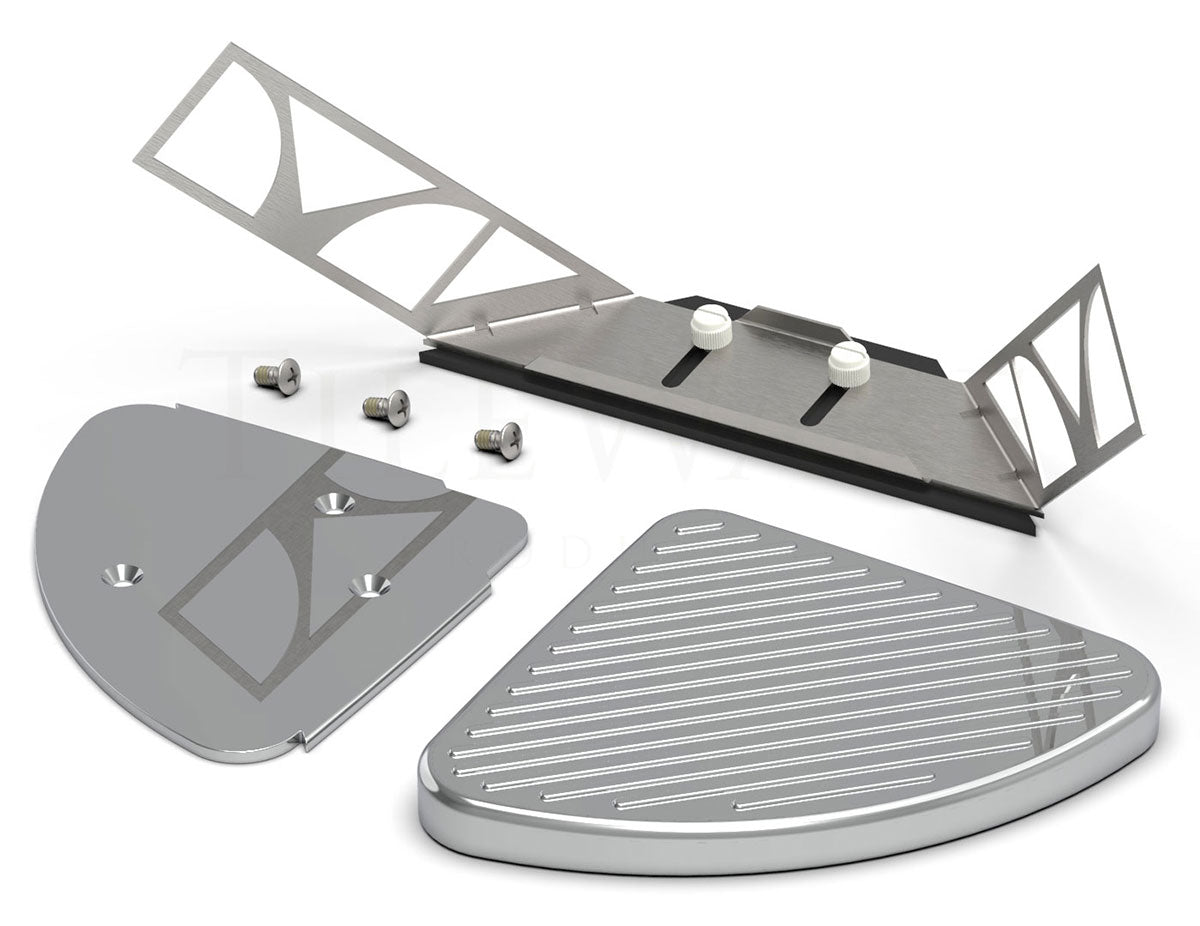 Victoria Series Corner Foot Prop - Polished Chrome
