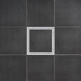 SereneDrains Square Shower Drain Tile Insert Matte White 5 Inch