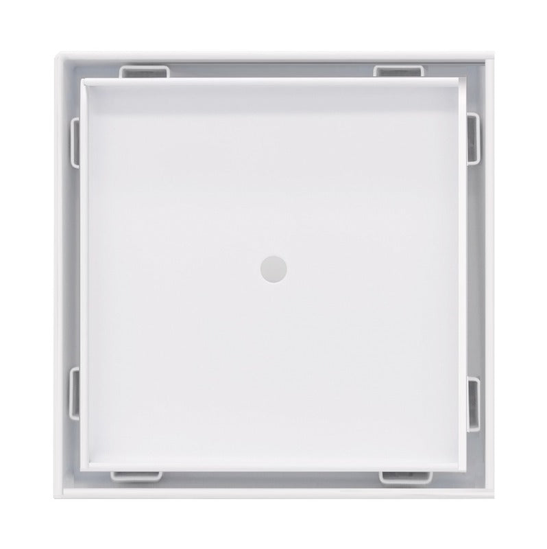 SereneDrains Square Shower Drain Tile Insert Matte White 5 Inch