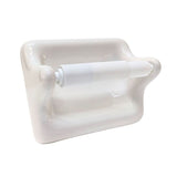 Porcelain Toilet Paper Holder - White Glossy