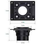 SereneDrains Square PVC 2 Inch Shower Drain Base for Linear Square Shower Drains