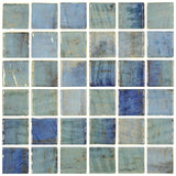Mosaic Glass Tile The Reef Series 2 x 2 - Blue Fountain