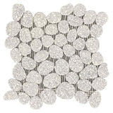 Mosaics Terrazzo Pebbles - Silver Stucco