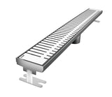 Quartz Linear Shower Drain Piano - Polished Chrome