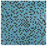Mosaic Glass Tile Squares - Iridescent Black