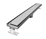Quartz Linear Shower Drain Solid - Brushed Stainless 55