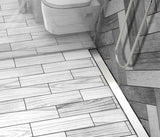 Quartz Linear Shower Drain Solid - Brushed Stainless 55