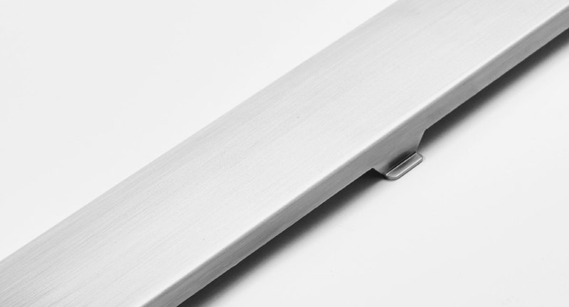 Quartz Linear Shower Drain Solid - Brushed Stainless 55