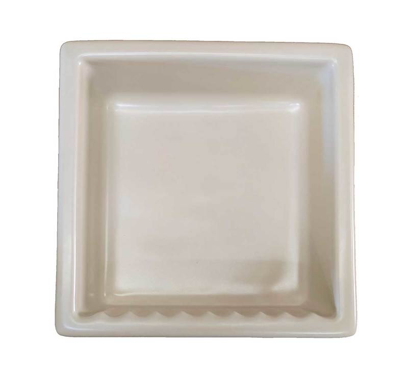 Recessed Shampoo Square Porcelain Biscuit Matte