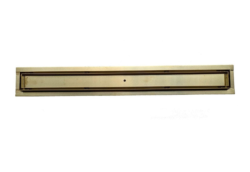 SereneDrains Linear Shower Drain Tile Insert Satin Gold 30