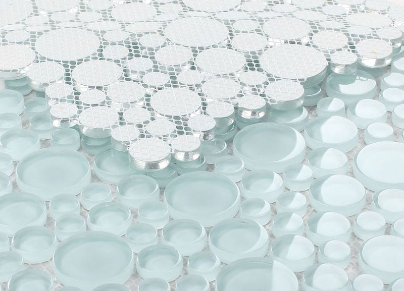 Circular Glass Tile Series - Sky Blue
