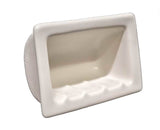 Recessed Soap Dish Porcelain 6 x 4 Biscuit Matte
