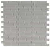 Mosaic Linear Glass Tiles Grey Shining 2 x 6