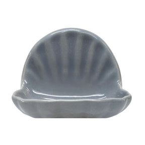 Ceramic Glaze Soap Dish Shell Glossy Sky Blue