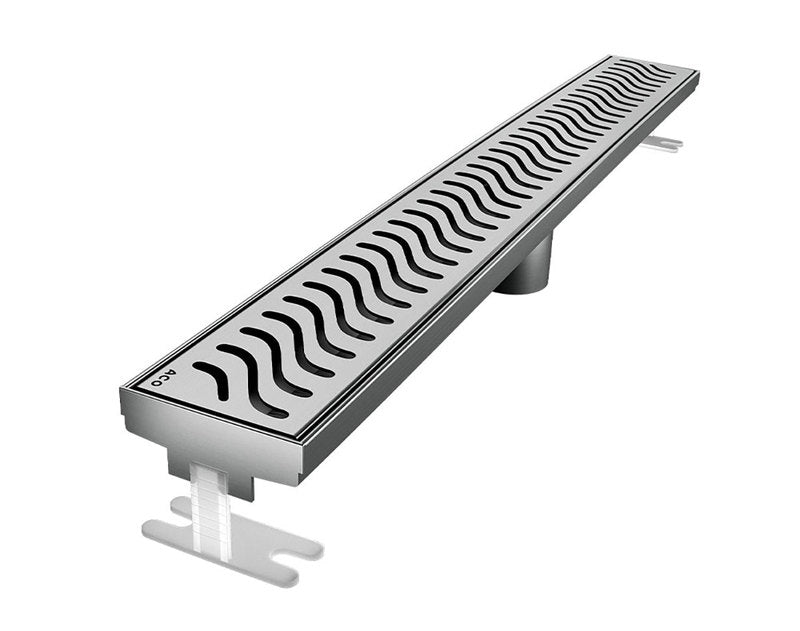 Quartz Linear Shower Drain Brushed Stainless - Flag 55