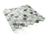 Mosaics Marble Penny Series - Green White Grey Black