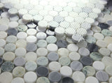 Mosaics Marble Penny Series - Green White Grey Black