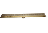 SereneDrains Linear Shower Drain Broken Lane - Satin Gold 35