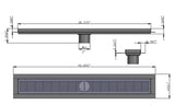 SereneDrains Linear Shower Drain Linear Wedge - Polished 39