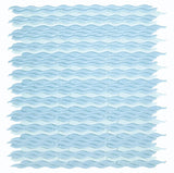 Mosaic Glass Tile Surface Waves - Sapphire