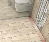 Quartz Linear Shower Drain Solid - Rose Gold