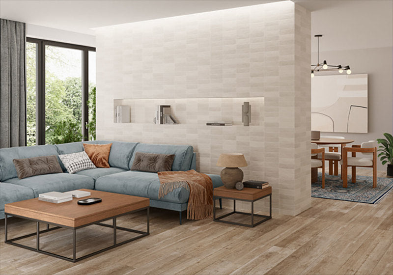 Alhambra Series White Ceramic Tile - Crema