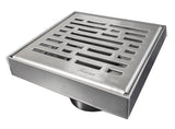 SereneDrains Square Shower Drain Broken Lane 4 Brushed
