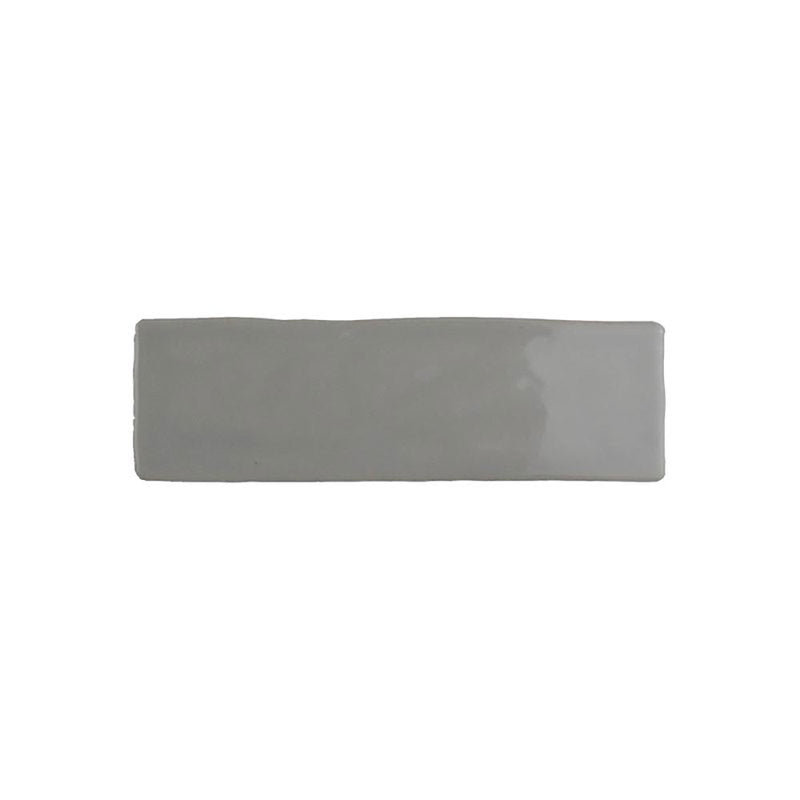 Kaleidoscope Handmade Ceramic Tile 2x8 - Light Grey