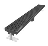 Quartz Linear Shower Drain Quadrato - Black Nickel