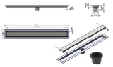 SereneDrains Linear Shower Drain Invisible Slim Design 39