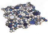Mosaic Porcelain Tile Mancala Pebble Series - Atlas Blue