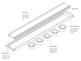 Lauxes Grates Linear shower drain Tile Insert - 2ft