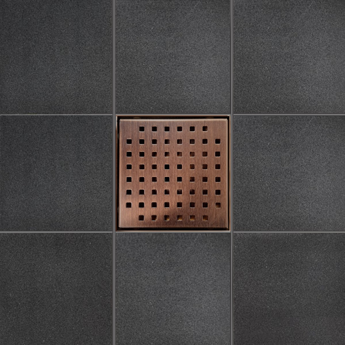 SereneDrains Square Shower Drain Traditional Square 6 ORB