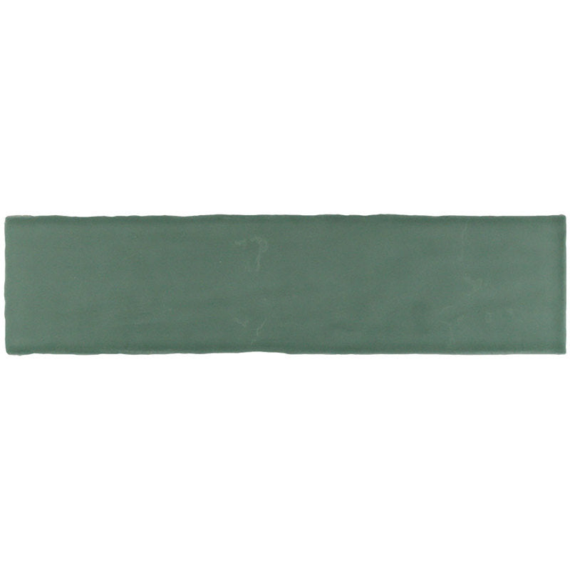 Kaleidoscope Handmade Ceramic Tile 3x12 - Green