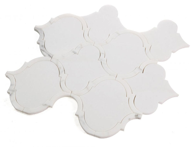 Arabesque Shape Thassos Marble - Precious Bianco