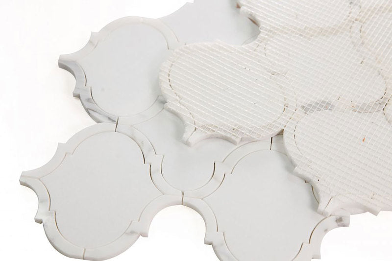 Arabesque Shape Thassos Marble - Precious Bianco
