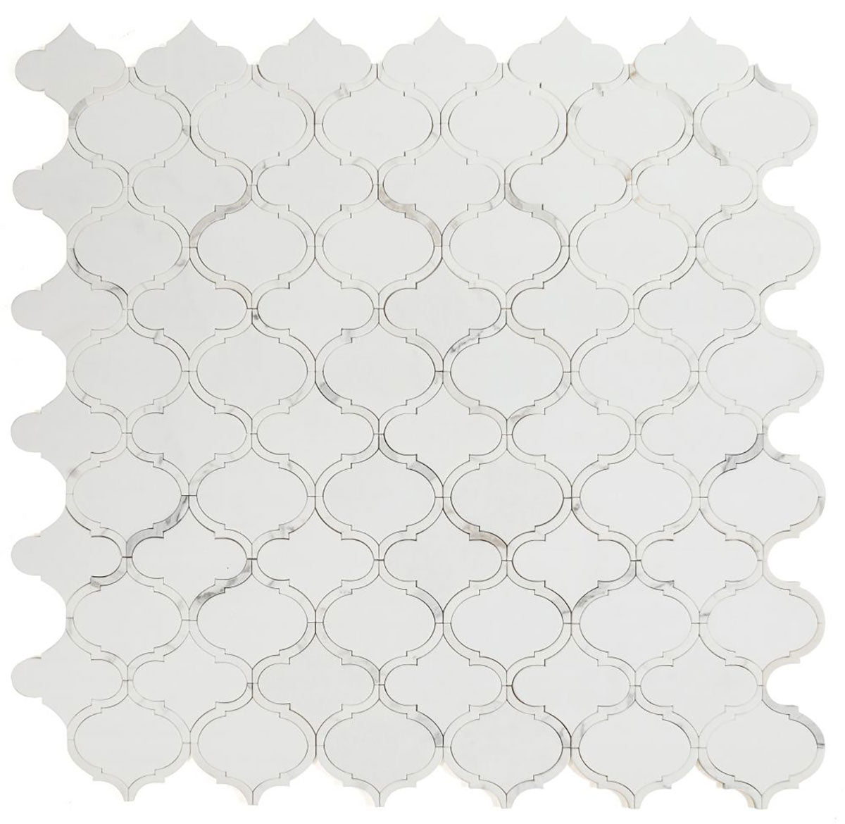 Arabesque Shape Thassos Marble - Precious Bianco